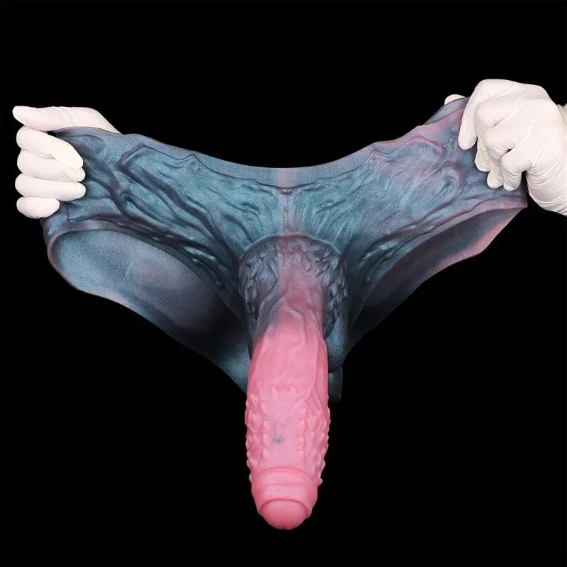 Wearable Barbed Hollow Penis Pant Fantasy Silicone Cock Sleeve 9 Wearable Barbed Hollow Penis Pant Fantasy Silicone Cock Sleeve 9