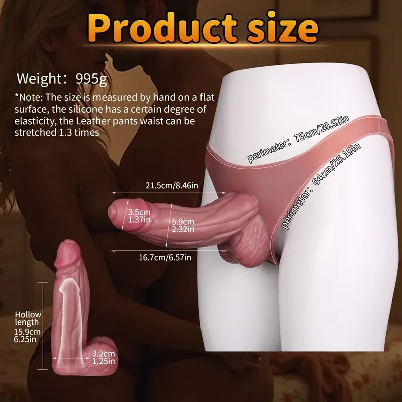 Wearable Lifelike Hollow Penis Pant Silicone Thick Cock Sleeve 1 Wearable Lifelike Hollow Penis Pant Silicone Thick Cock Sleeve 1