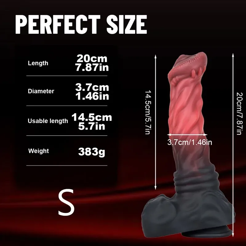 7.5/9/10.5/12.5 Inch Premium Silicone Horse Equine Dildo Toy 2 7.5/9/10.5/12.5 Inch Premium Silicone Horse Equine Dildo Toy 2