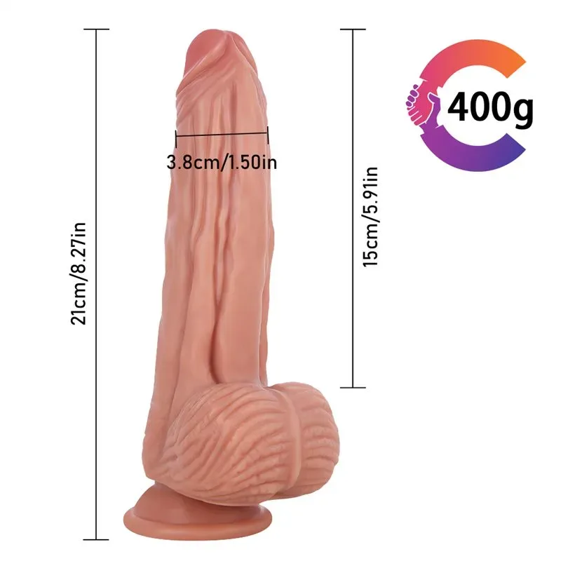 8 IN Ultra Realistic Double Layer Silicone Dildo 1 8 IN Ultra Realistic Double Layer Silicone Dildo 1