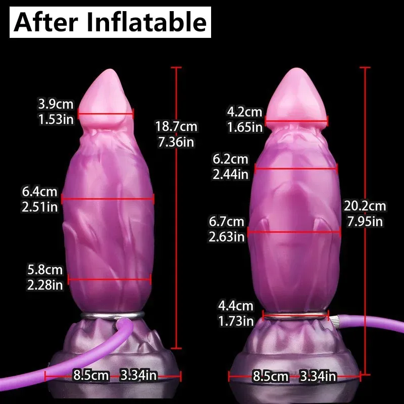 7 Inch Small Mushroom Head Inflatable Anal Dildo Plug 2 7 Inch Small Mushroom Head Inflatable Anal Dildo Plug 2