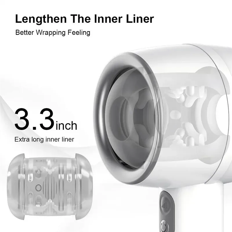 Handheld 3 Speeds Telescopic Male Masturbator Sex Toy 3 Handheld 3 Speeds Telescopic Male Masturbator Sex Toy 3