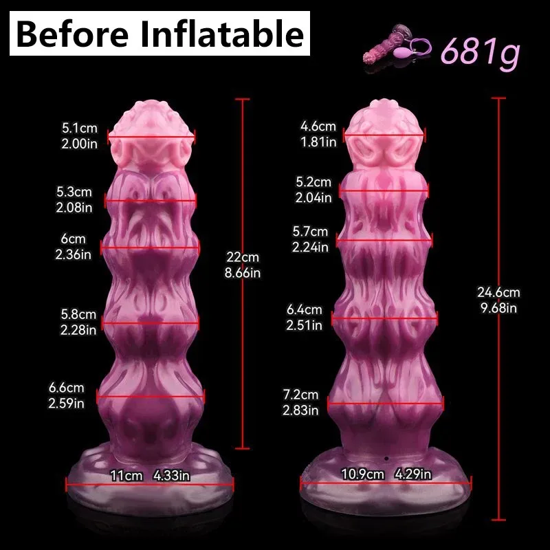 9.5 Inch Big Inflatable Octopus Dildo Plug Novelty Anal Toy 1 9.5 Inch Big Inflatable Octopus Dildo Plug Novelty Anal Toy 1
