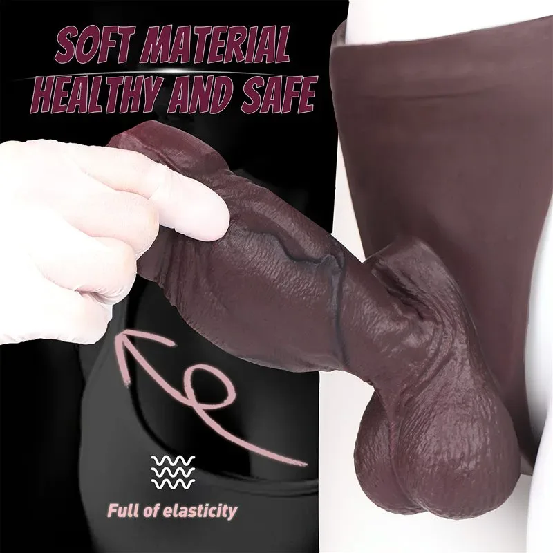 Black Thick Uncut Penis Sleeve Men Hollow Strap-On Thong 4 Black Thick Uncut Penis Sleeve Men Hollow Strap-On Thong 4