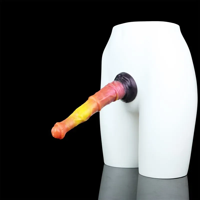 10.8/13.8/17.4 Inch Large Lifelike Dual Layer Silicone Horse Stallion Dildo 9 10.8/13.8/17.4 Inch Large Lifelike Dual Layer Silicone Horse Stallion Dildo 9