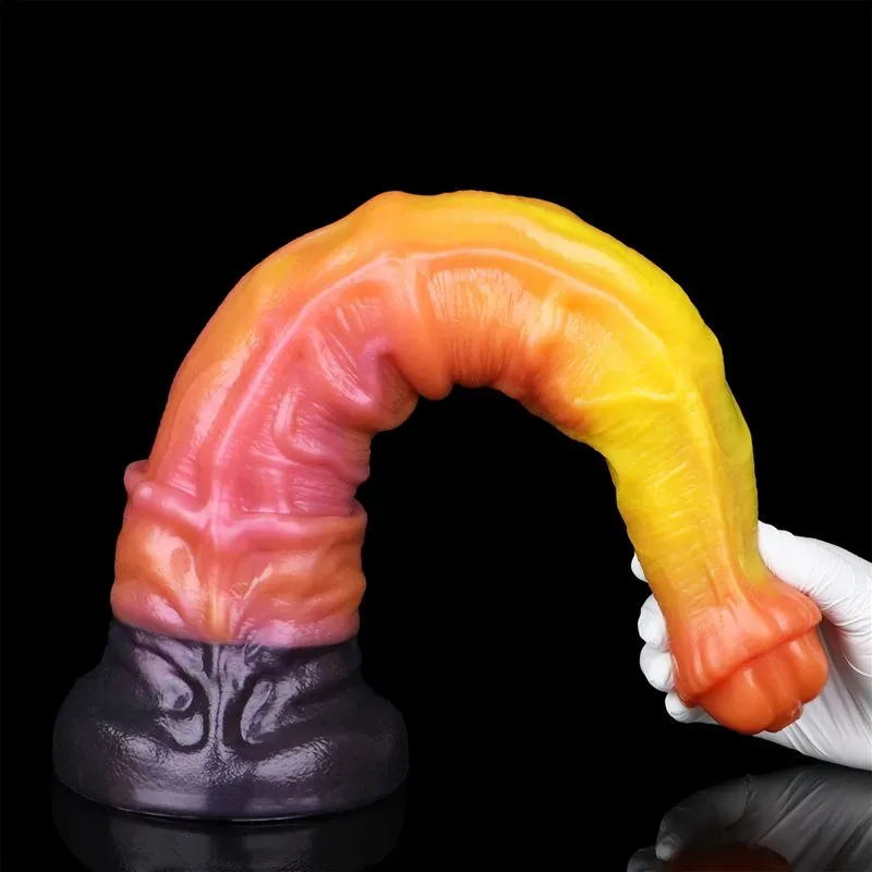 10.8/13.8/17.4 Inch Large Lifelike Dual Layer Silicone Horse Stallion Dildo 10 10.8/13.8/17.4 Inch Large Lifelike Dual Layer Silicone Horse Stallion Dildo 10
