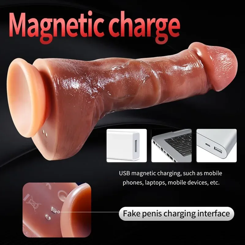 8.4 Inch Best Life Like Silicone Heating Thrusting Swing Dildo 7 8.4 Inch Best Life Like Silicone Heating Thrusting Swing Dildo 7