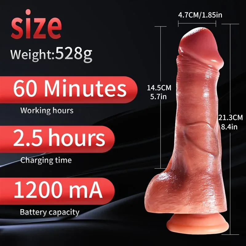 8.4 Inch Best Life Like Silicone Heating Thrusting Swing Dildo 2 8.4 Inch Best Life Like Silicone Heating Thrusting Swing Dildo 2