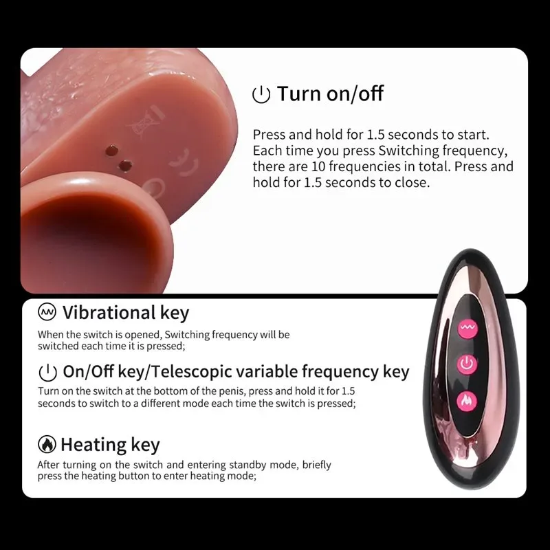 8.4 Inch Best Life Like Silicone Heating Thrusting Swing Dildo 3 8.4 Inch Best Life Like Silicone Heating Thrusting Swing Dildo 3