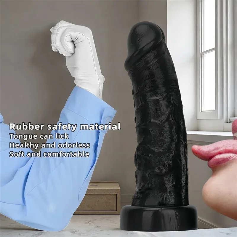 9.8/11.8/13.8 Inch Large Thick Black PVC Dildo Anal Plug 3 9.8/11.8/13.8 Inch Large Thick Black PVC Dildo Anal Plug 3