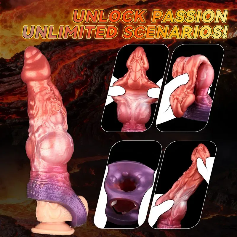 6.8/8.1/9.8 Inch Fantasy Dragon Cock Sleeve Soft Silicone Penis Sheath 5 6.8/8.1/9.8 Inch Fantasy Dragon Cock Sleeve Soft Silicone Penis Sheath 5