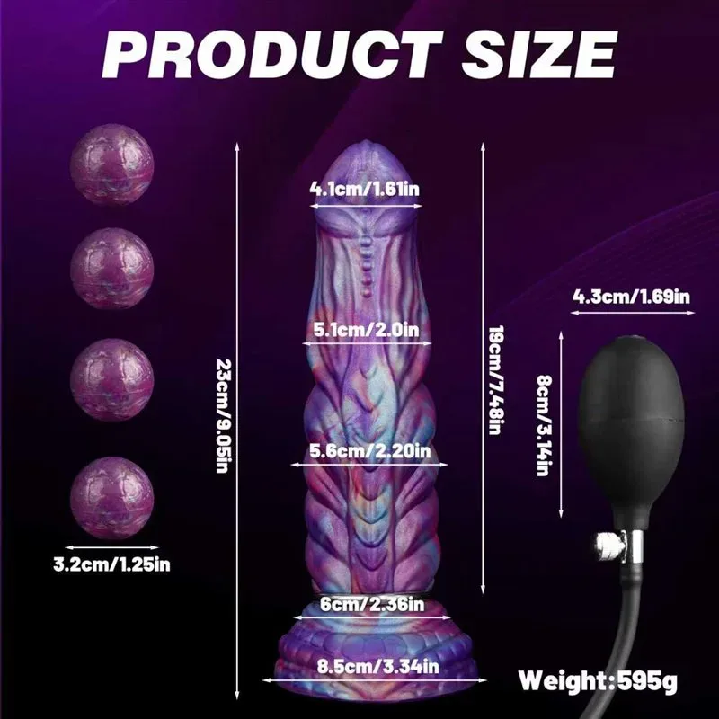 9 Inch Fantasy Silicone Alien Ovipositor Dildo with Eggs 1 9 Inch Fantasy Silicone Alien Ovipositor Dildo with Eggs 1