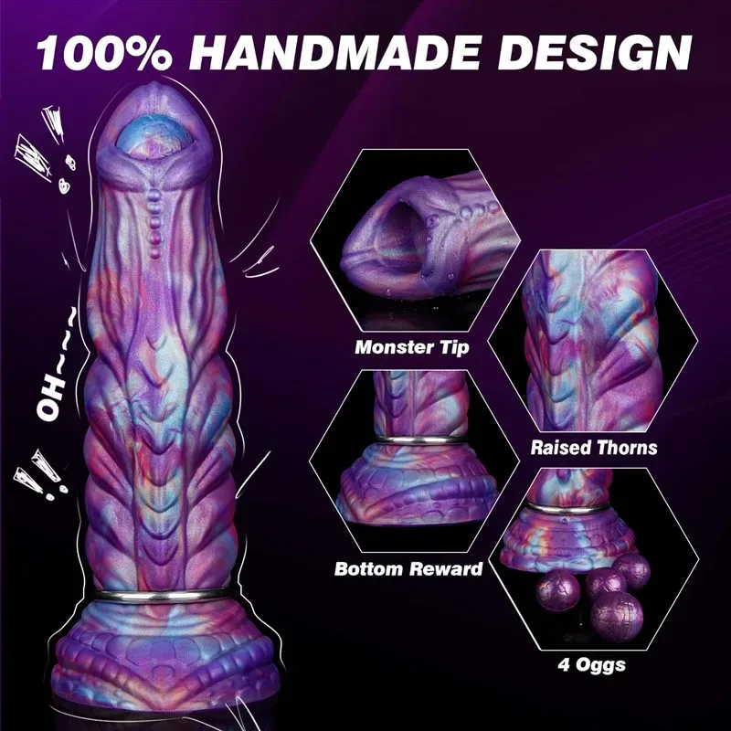 9 Inch Fantasy Silicone Alien Ovipositor Dildo with Eggs 3 9 Inch Fantasy Silicone Alien Ovipositor Dildo with Eggs 3