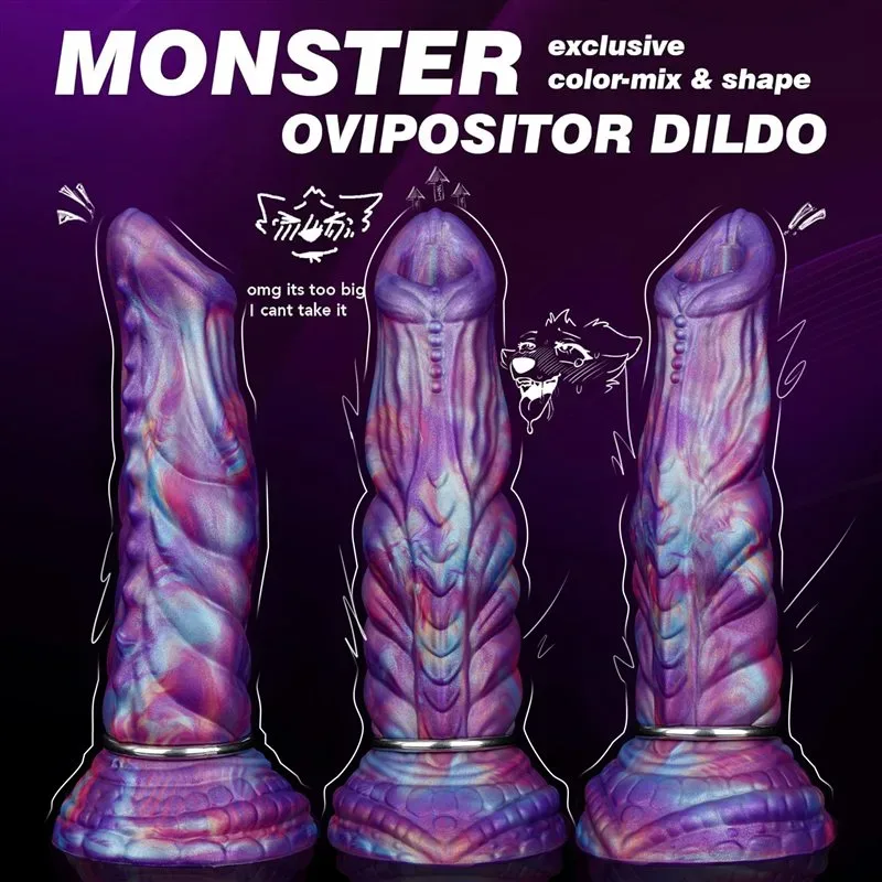 9 Inch Fantasy Silicone Alien Ovipositor Dildo with Eggs 2 9 Inch Fantasy Silicone Alien Ovipositor Dildo with Eggs 2