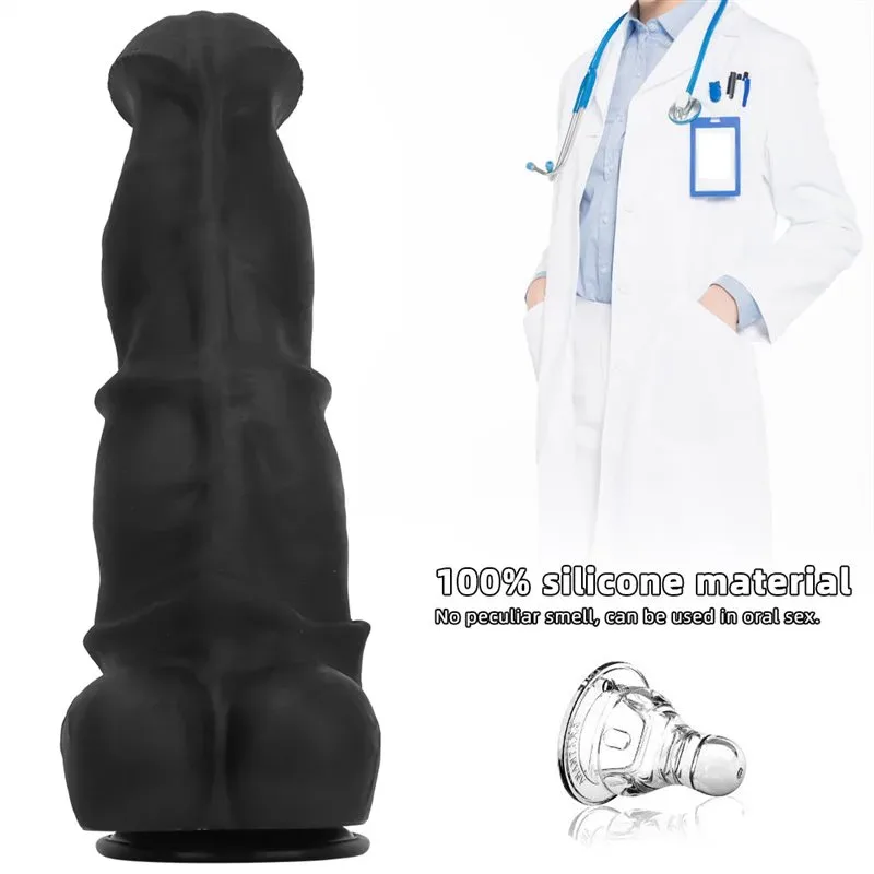 9.5/11/12/13/14 Inch Black Silicone Horse Dildo Huge Thickness Animal Penis 3 9.5/11/12/13/14 Inch Black Silicone Horse Dildo Huge Thickness Animal Penis 3