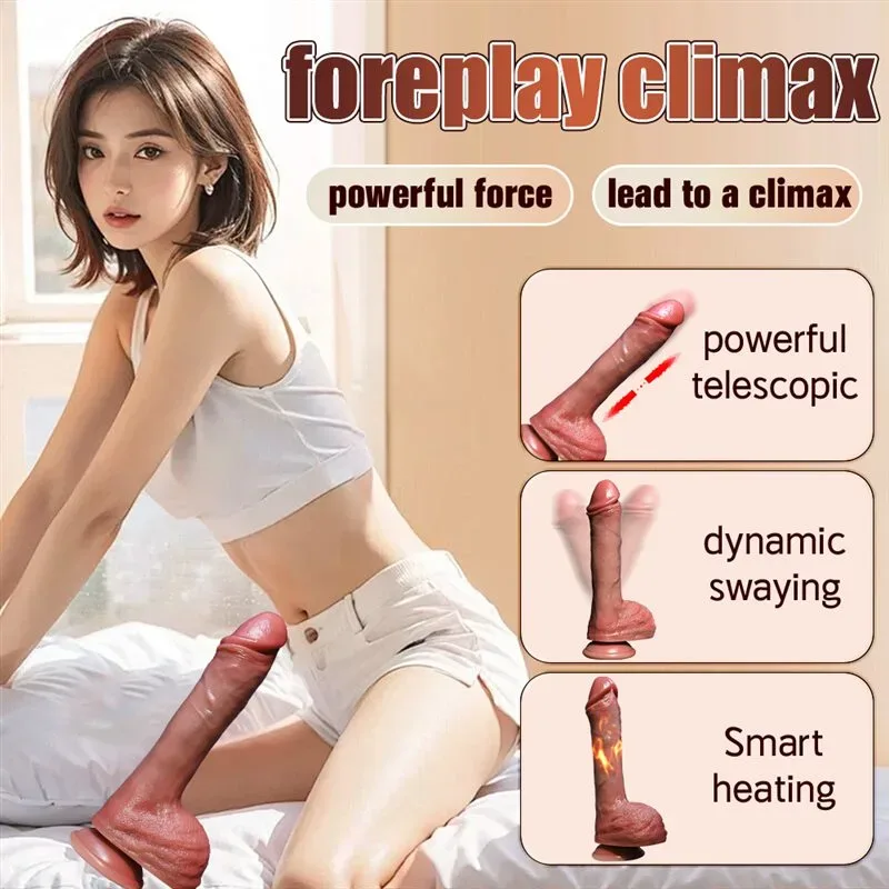 8.8 Inch Heated Realistic Thrusting Vibrating Soft Silicone Dildo 3 8.8 Inch Heated Realistic Thrusting Vibrating Soft Silicone Dildo 3