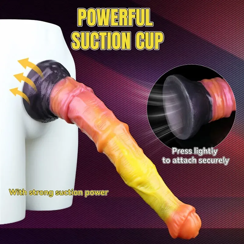 10.8/13.8/17.4 Inch Large Lifelike Dual Layer Silicone Horse Stallion Dildo 4 10.8/13.8/17.4 Inch Large Lifelike Dual Layer Silicone Horse Stallion Dildo 4