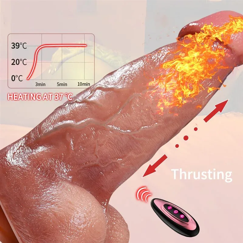 9 Inch 3-IN-1 Huge Thickness Heating Thrusting Vibrating Realistic Dildo 6 9 Inch 3-IN-1 Huge Thickness Heating Thrusting Vibrating Realistic Dildo 6