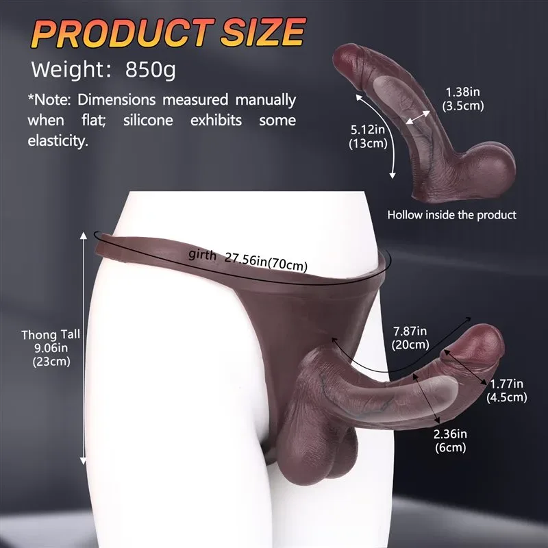 Black Silicone Strap-On Hollow Penis Sleeve Thong For Men 1 Black Silicone Strap-On Hollow Penis Sleeve Thong For Men 1