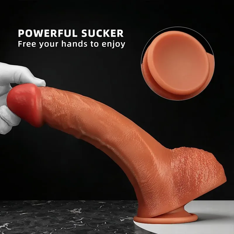 8.5/9.5/10/11 Various Sizes Super Soft Silicone Realistic Penis Dildo 6 8.5/9.5/10/11 Various Sizes Super Soft Silicone Realistic Penis Dildo 6