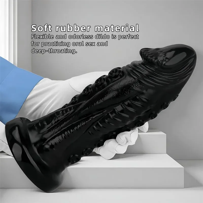 7/8.6/9.8 Inch Black PVC Dildo Big Thickness Anal Plug 4 7/8.6/9.8 Inch Black PVC Dildo Big Thickness Anal Plug 4