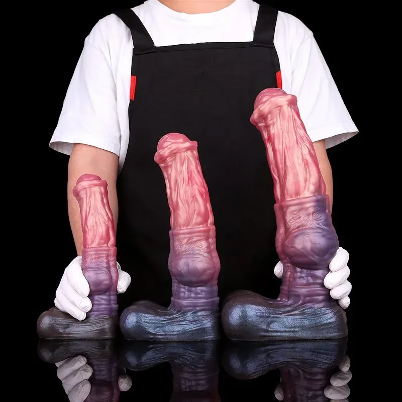 8.7/10.6/13.3 Inch Double Layer Silicone Fantasy Horse Knot Dildo 7 8.7/10.6/13.3 Inch Double Layer Silicone Fantasy Horse Knot Dildo 7