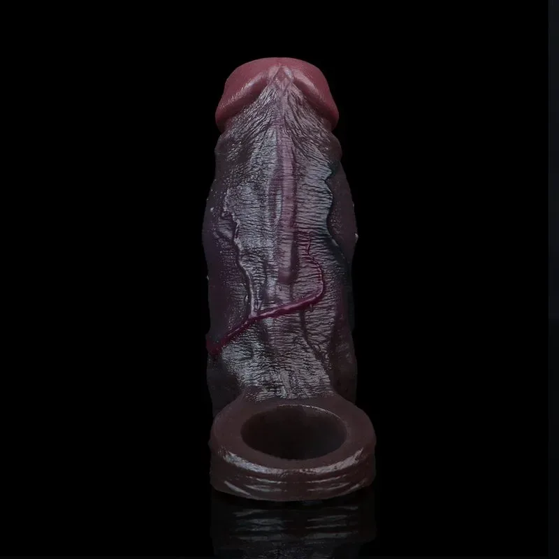 4.1/4.9/6.1 Inch Black Textured Open Ended Penis Sleeve 8 4.1/4.9/6.1 Inch Black Textured Open Ended Penis Sleeve 8