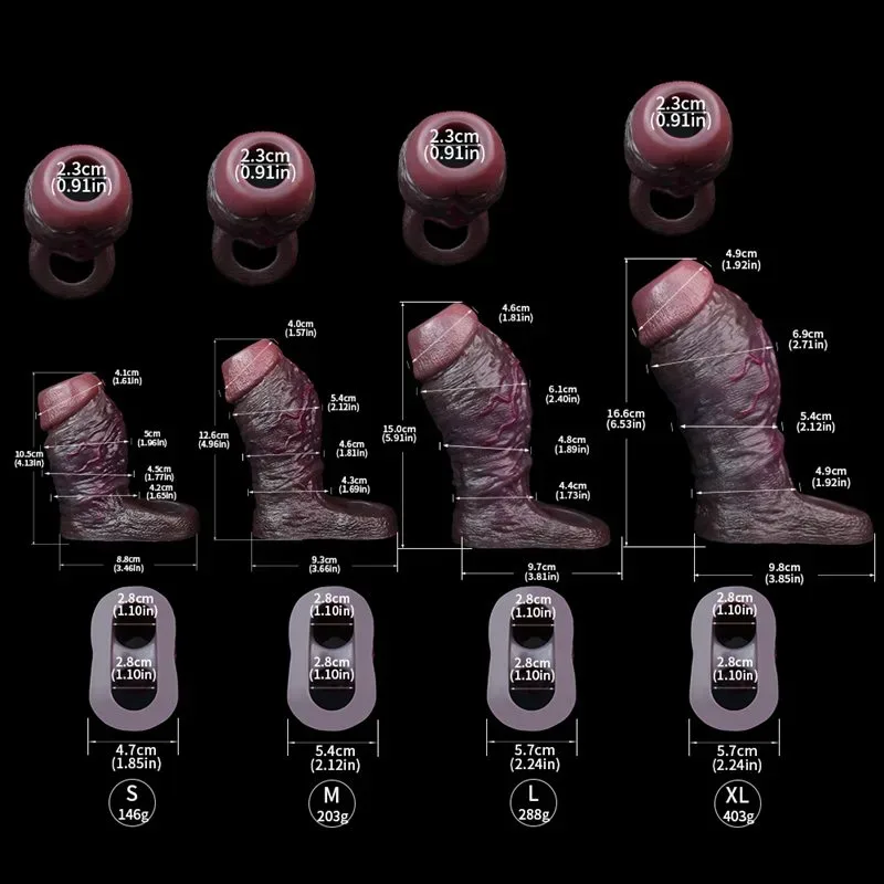 4.1/4.9/5.9/6.5 Inch Black Thick Open Headed Cock Sleeve 1 4.1/4.9/5.9/6.5 Inch Black Thick Open Headed Cock Sleeve 1