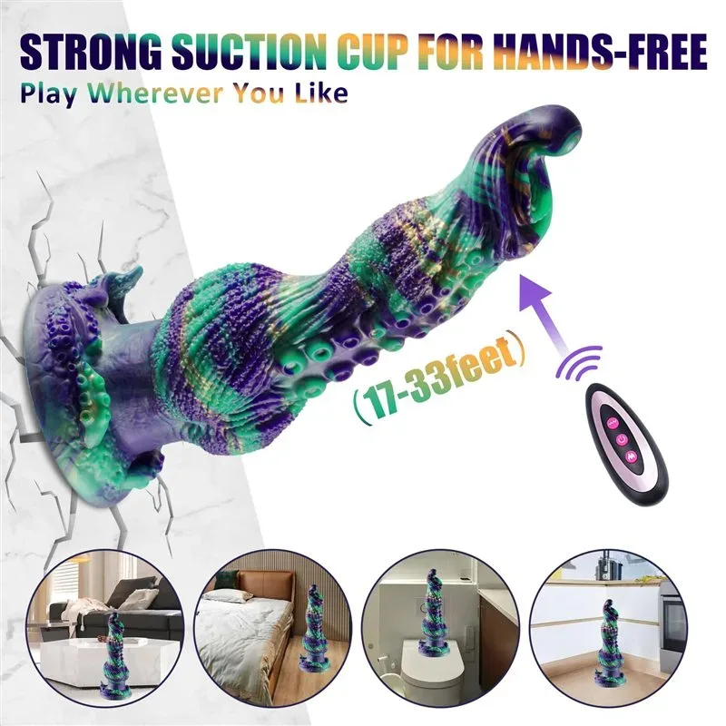 9.8 Inch Heated Thrusting Vibrating Tentacle Knot Dildo 5 9.8 Inch Heated Thrusting Vibrating Tentacle Knot Dildo 5
