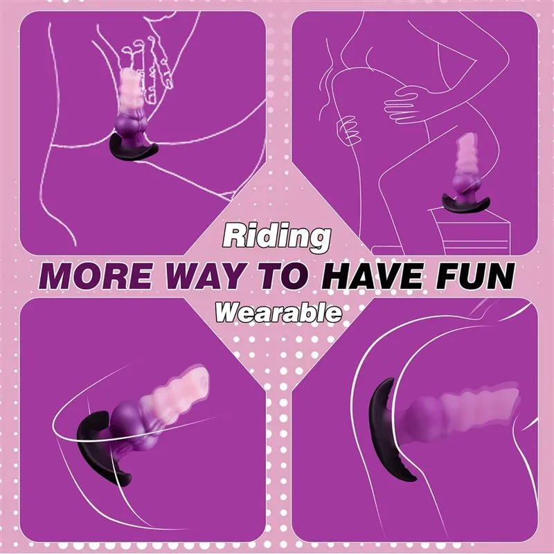 7 Inch Pink Vibrating Knot Anal Dildo Wearable Butt Plug 6 7 Inch Pink Vibrating Knot Anal Dildo Wearable Butt Plug 6