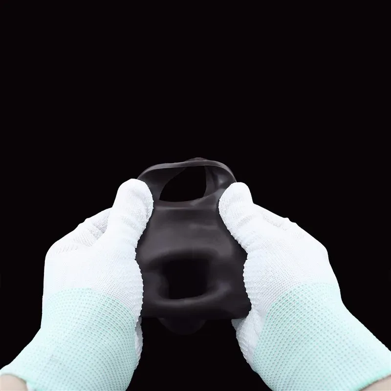 6.3 Inch Black Elastic Silicone Realistic Penis Extender Sleeve 8 6.3 Inch Black Elastic Silicone Realistic Penis Extender Sleeve 8