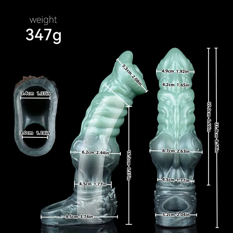 8.5 Inch Wolf Knot Penis Sleeve Soft Silicone Canine Cock Sheath 1 8.5 Inch Wolf Knot Penis Sleeve Soft Silicone Canine Cock Sheath 1