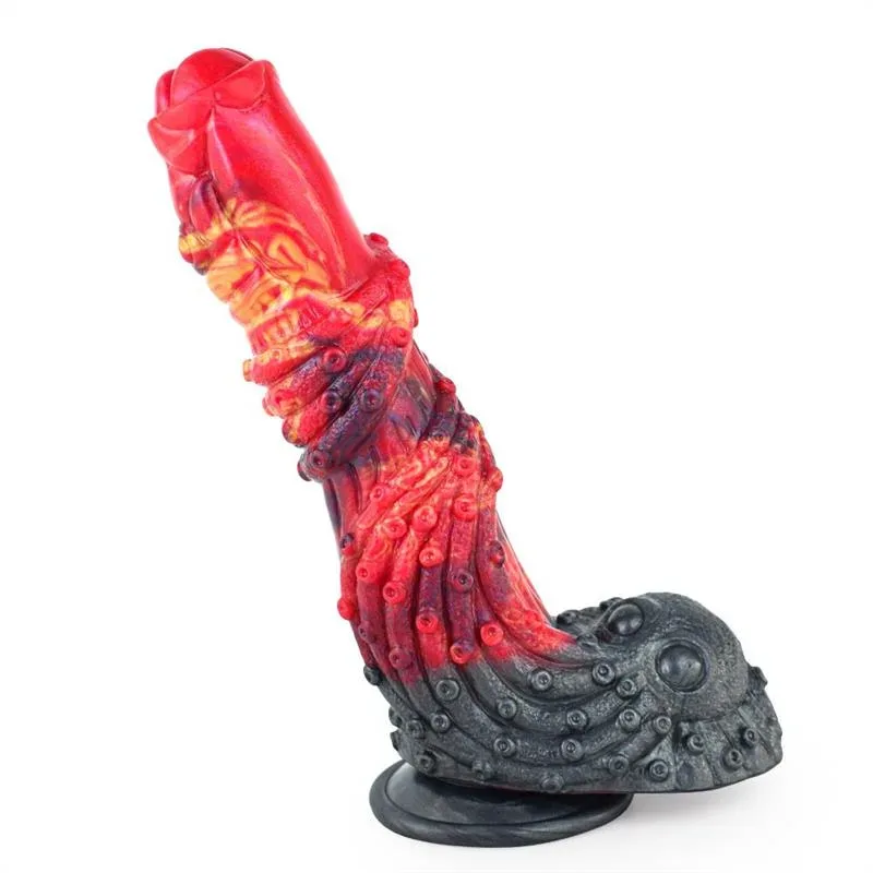 0c60d3c89cb5688d 9 IN Octopus Squid Dildo Fantasy Silicone Tentacle Sex Toy - Image 1