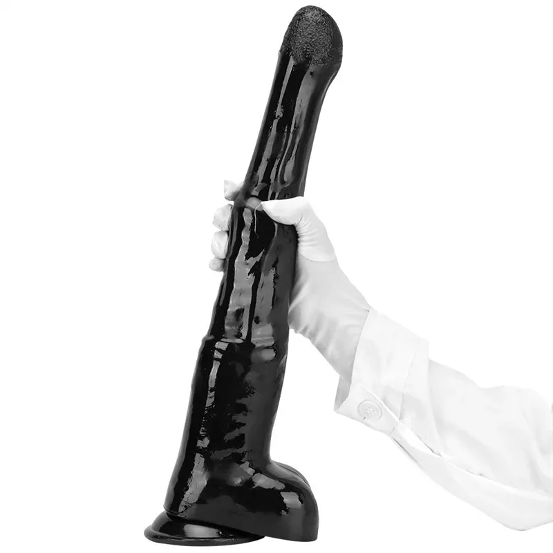 467976df4427bee8 18.5 Inch Black Stallion Dildo Huge Horse Animal Cock