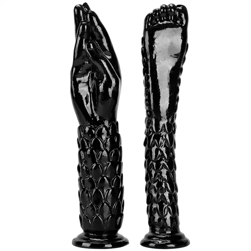 8aabf7a2aaeaa9a2 13 Inch Black Dragon Fist Forearm & Foot PVC Dildo