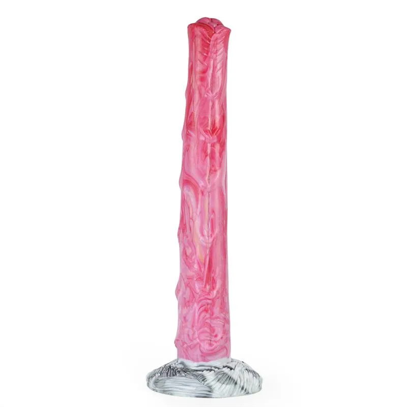 10.4 Inch Long Slim Horse Cock Dildo Soft Silicone Penis for Beginner