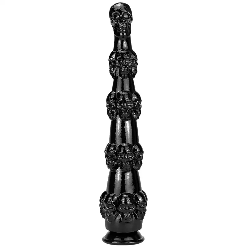 ede2519b4f82d641 14.5 Inch Monster Skull Extra Long PVC Dildo Anal Dilator