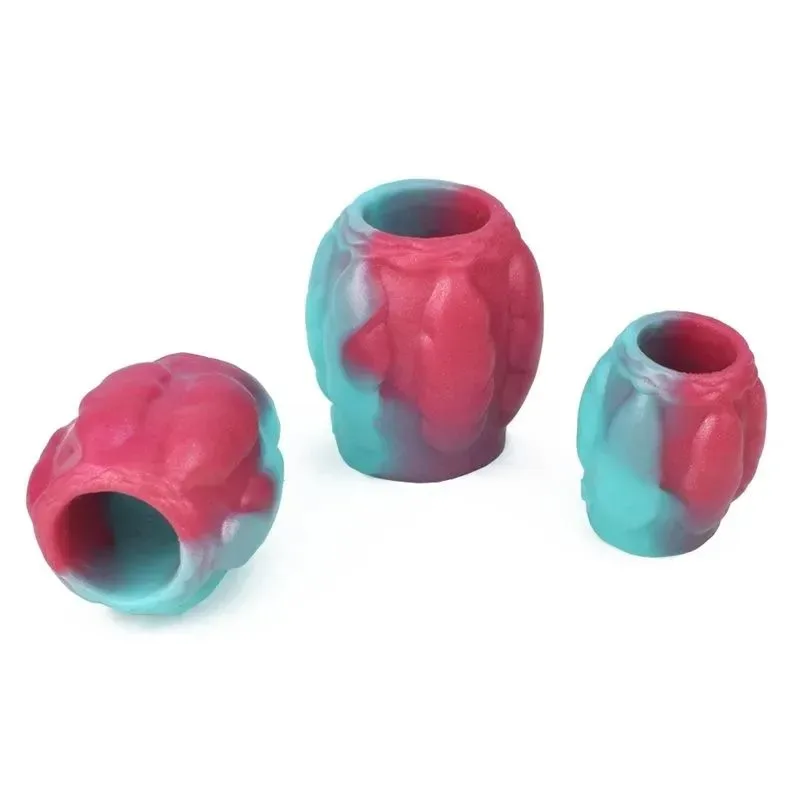 format_webp Silicone Knot Cock Ring Men Penis Extension Sleeve - Image 1