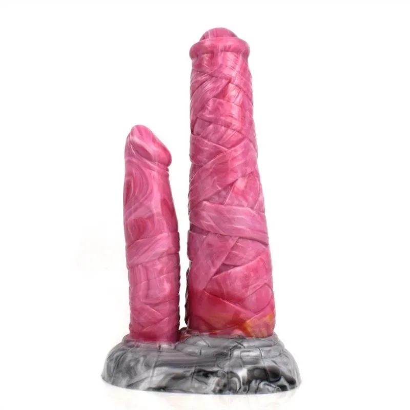 10 IN Pink Double Tipped Dildo For Lesbians - Image 1