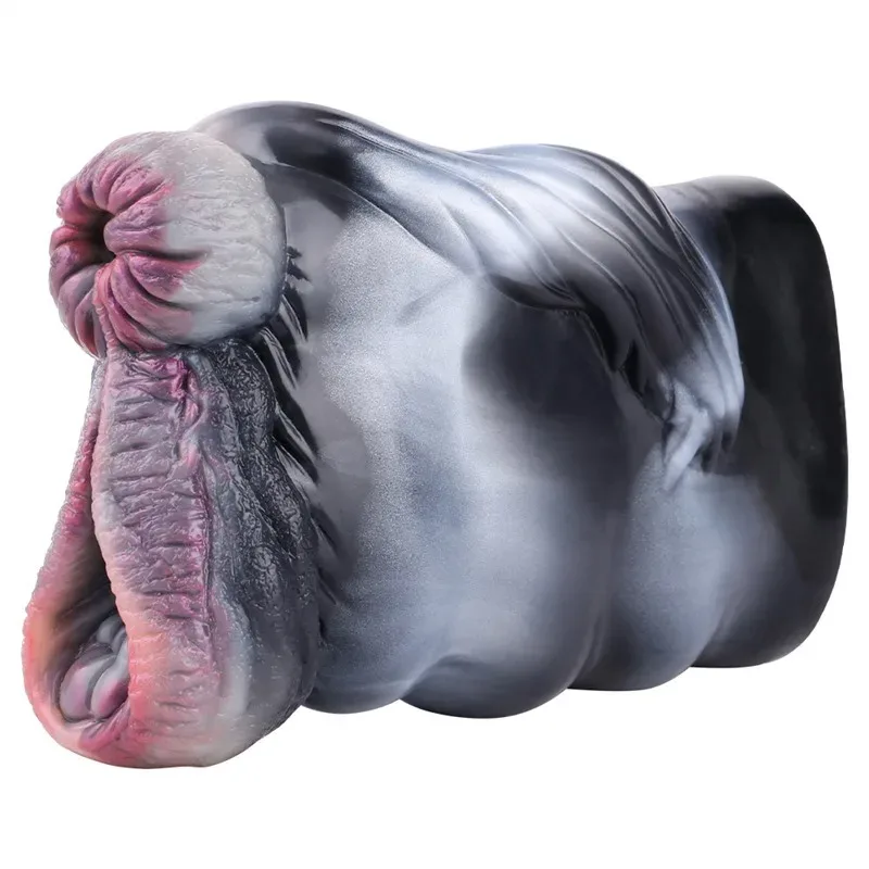 Soft Silicone Zebra Pocket Pussy Men Animal Vagina and Anus Sex Toy (31) Bizarre Beast Men Masturbator Silicone Zebra Pocket Pussy - Image 1