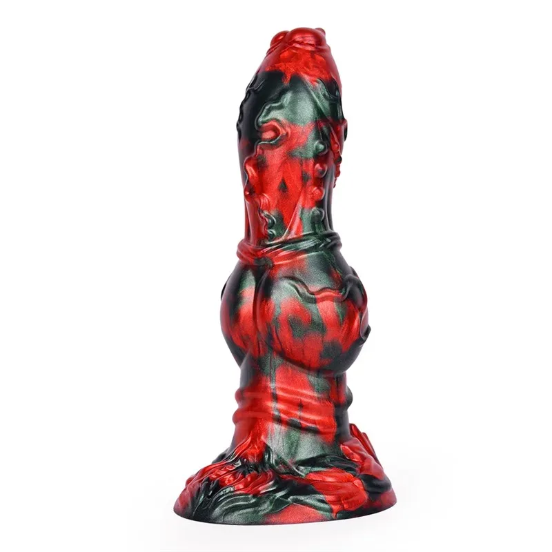 白2 9 IN Dog Dildo with Large Knot Soft Silicone Animal Sex Toy - Image 1