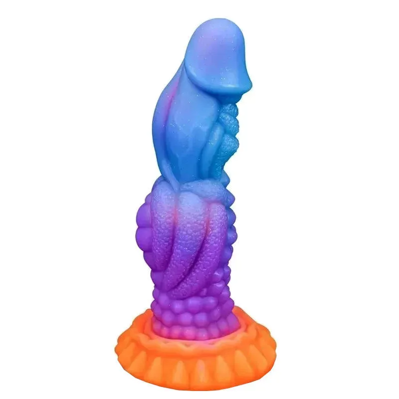 01 (2) 8.5 Inch Glow in the Dark Dragon Knot Dildo Real Feeling Exotic Sex Toy - Image 1