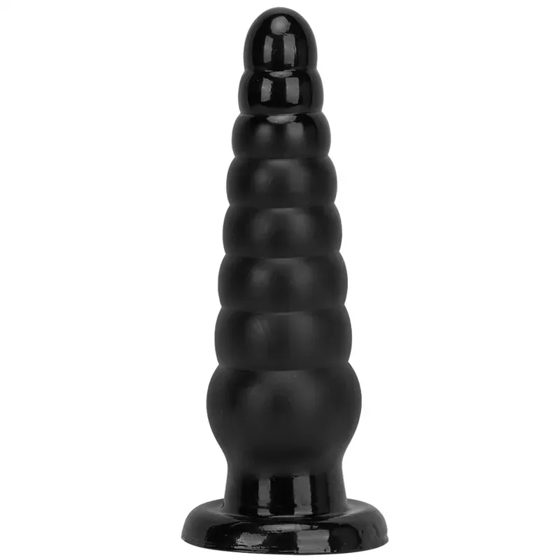 10.5 Inch Large Graduated Black Butt Plug for Intense Experience (1) 10.5 Inch Large Graduated Black Butt Plug for Intense Experience - Image 1