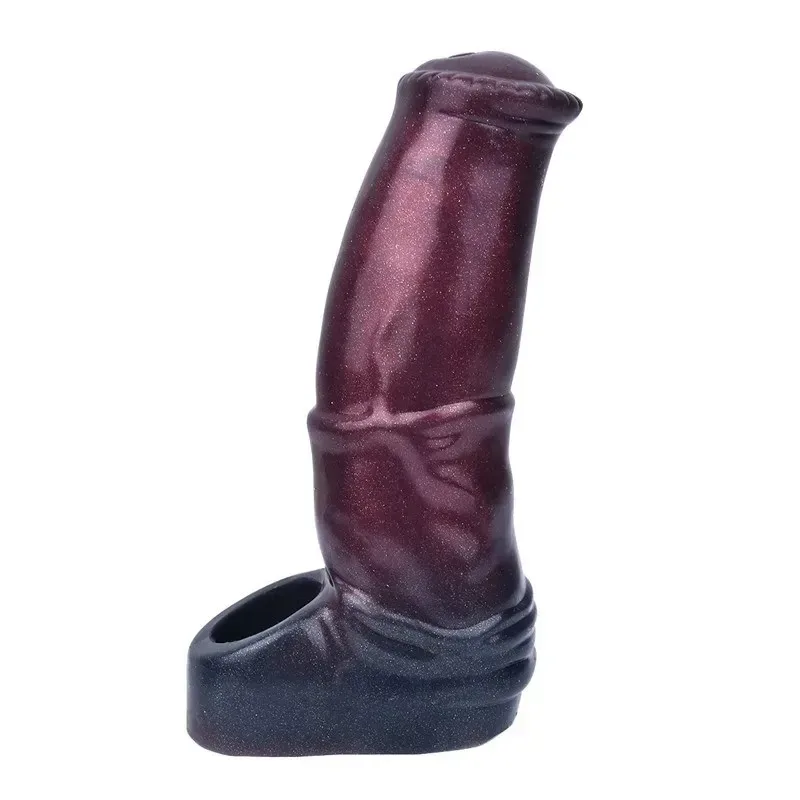 6.7 Inch Soft Horse Cock Sleeve Fantasy Penis Extender (17) 6.7 IN Silicone Horse Cock Sleeve Fantasy Penis Extension - Image 1