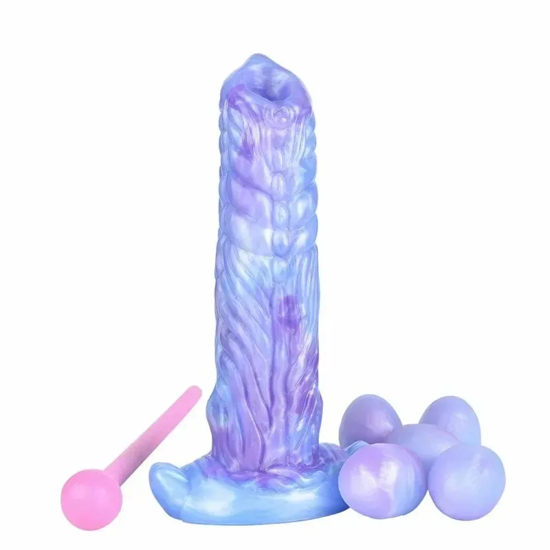 7.5 Inch Fantasy Silicone Alien Ovipositor Dildo with Eggs (10) 7.5 Inch Fantasy Silicone Alien Ovipositor Dildo with Eggs - Image 1