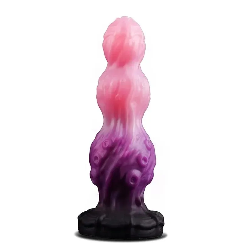 7.5 Inch Silicone Fantasy Tentacle Knot Dildo Anal Beads - Image 1