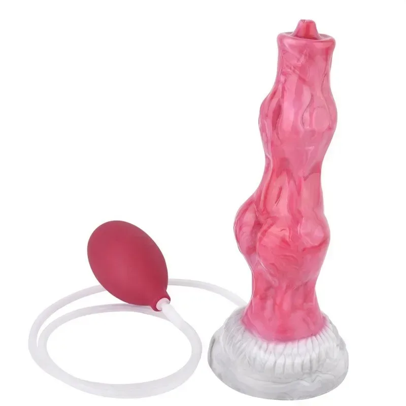 8 Inch Ejaculating Double Knot Dildos Squirting Sex Toy - Image 1