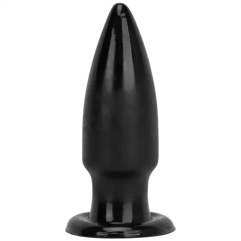 8.5 Inch Black Tapered Thickness Smooth Butt Plug - Image 1