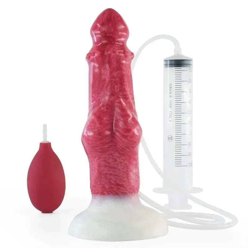 8.5 Inch Ejaculating Silicone Knotted Dildo Squirting Sex toy - Image 1