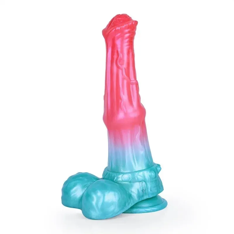 9 Inch Big Soft Horse Cock Dildo with Balls - Image 1